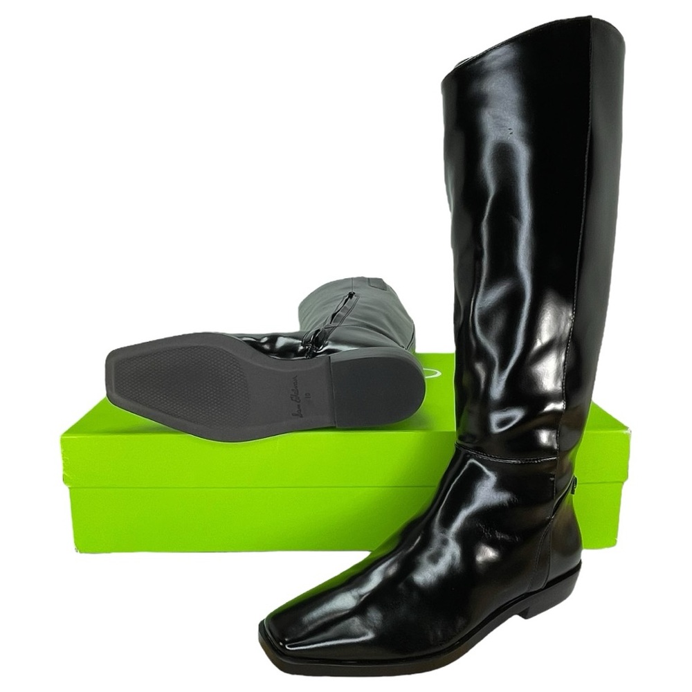 Sam Edelman Cesar Black Snip-Toe Knee High Womens Riding Boots Size 10M - Picture 13 of 14
